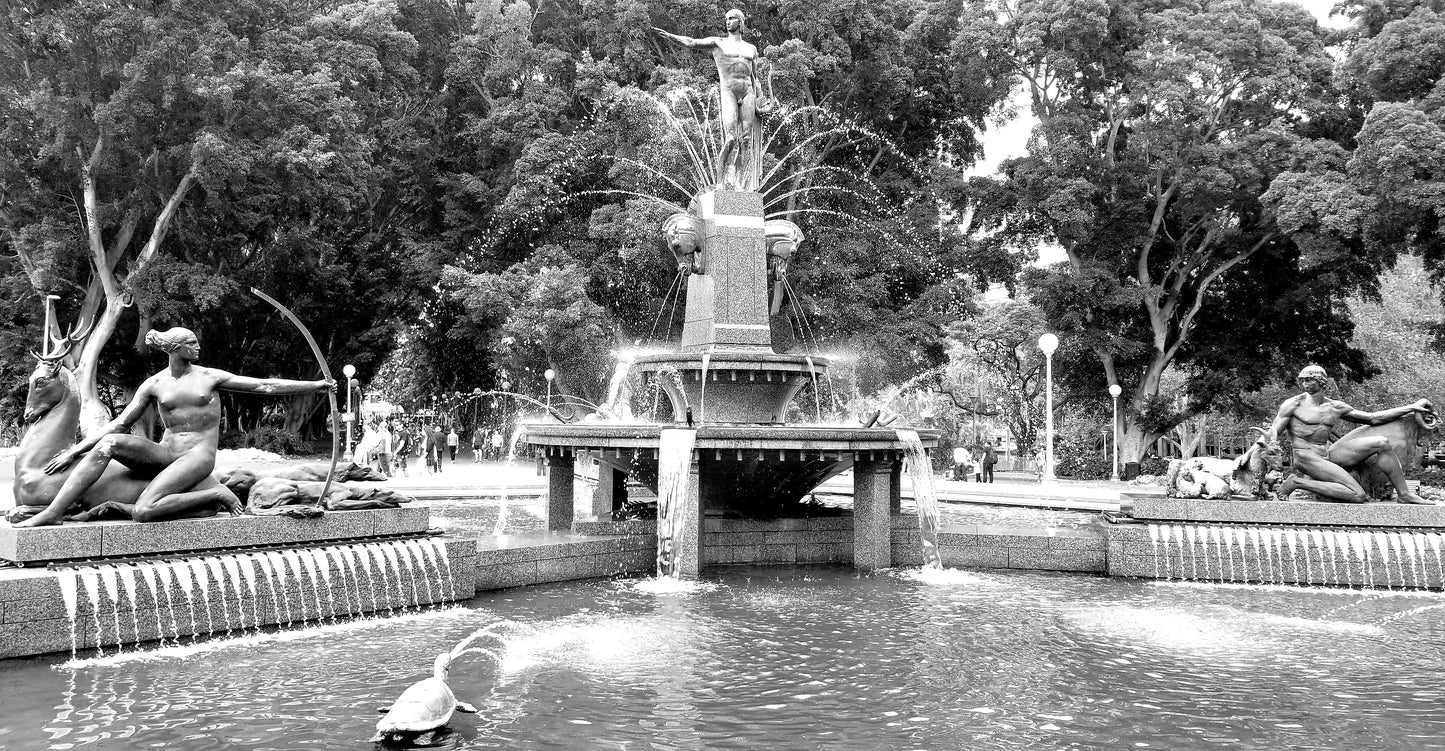 Artemis Fountain – Beautiful Landscape Scenery of Fountain Ideal for Decorations, Wall Art, Posters and Interior Design - @AllenbyArt