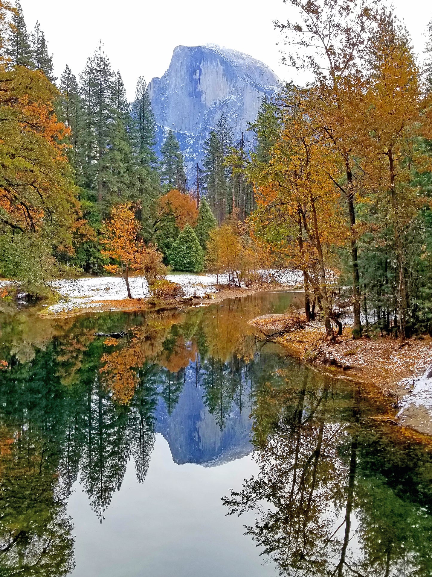 Half Dome Reflected – Beautiful Scenery of Northern Hardwood Forest, Ideal for Decorations, Wall Art and Interior - @AllenbyArt