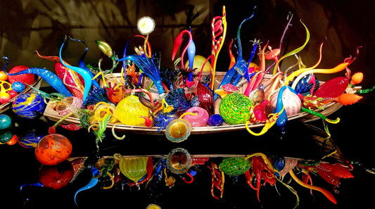 Chihuly Boats – Beautiful Scenery of Event, Ideal for Decorations, Wall Art, Posters and Interior Design - @AllenbyArt